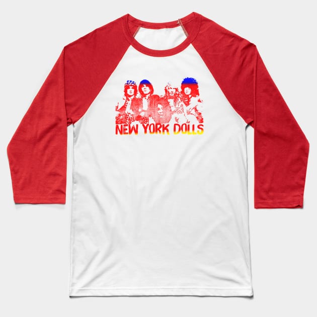 New York Dolls Baseball T-Shirt by HAPPY TRIP PRESS